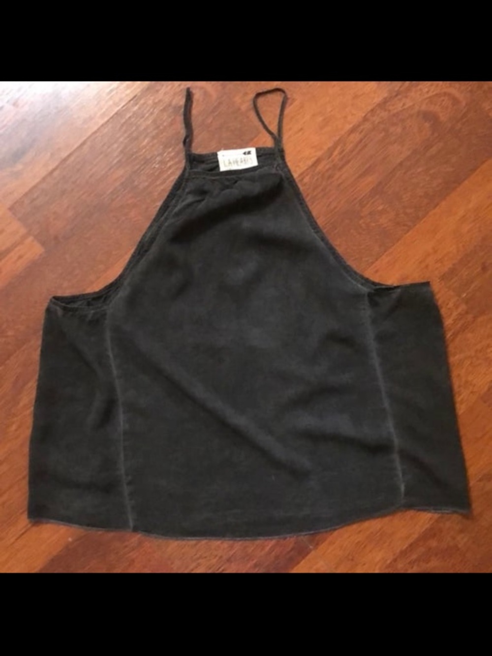 LA Hearts Black Halter Crop Top